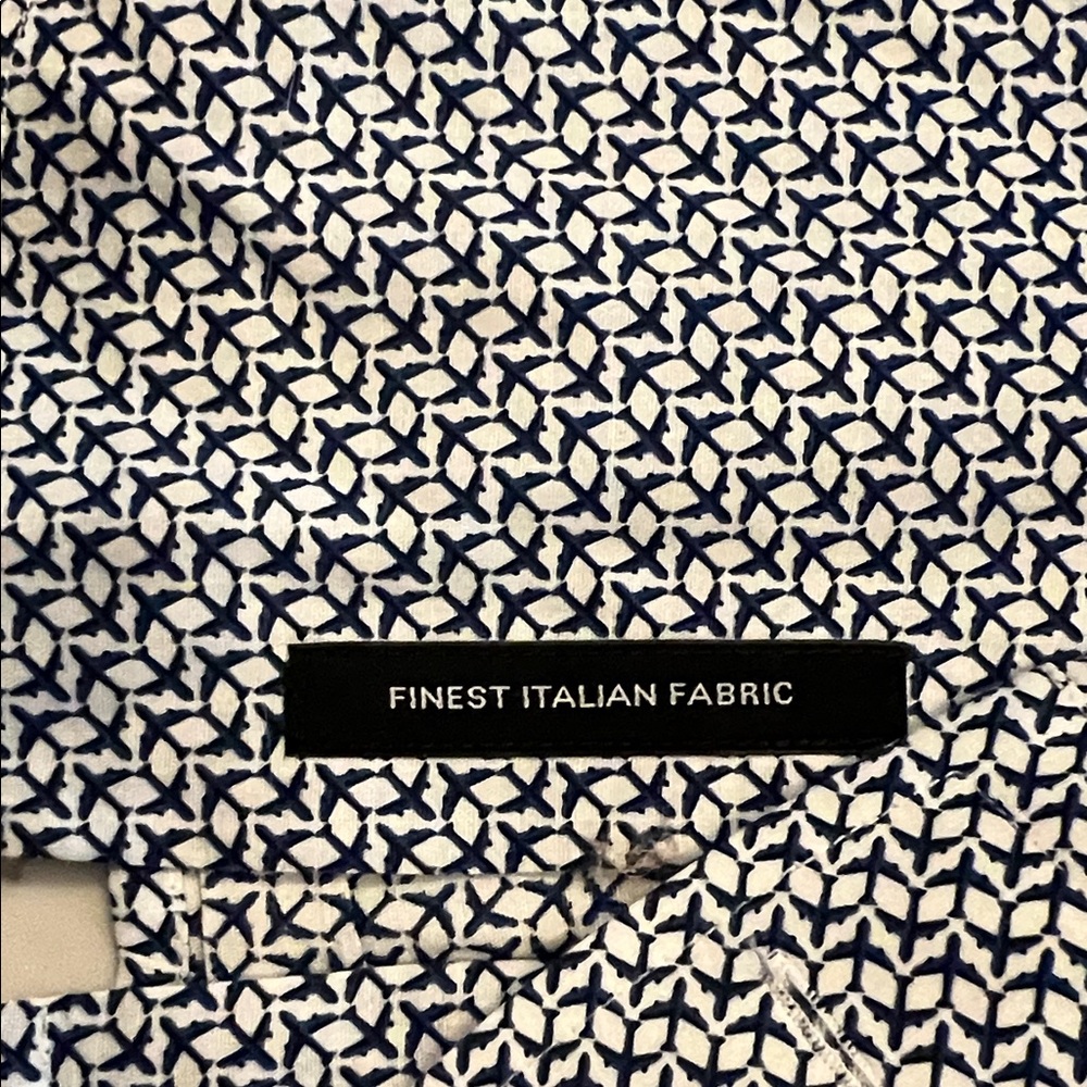 Boss Men's Navy and White Geometric Shirt - Picture 5 of 5